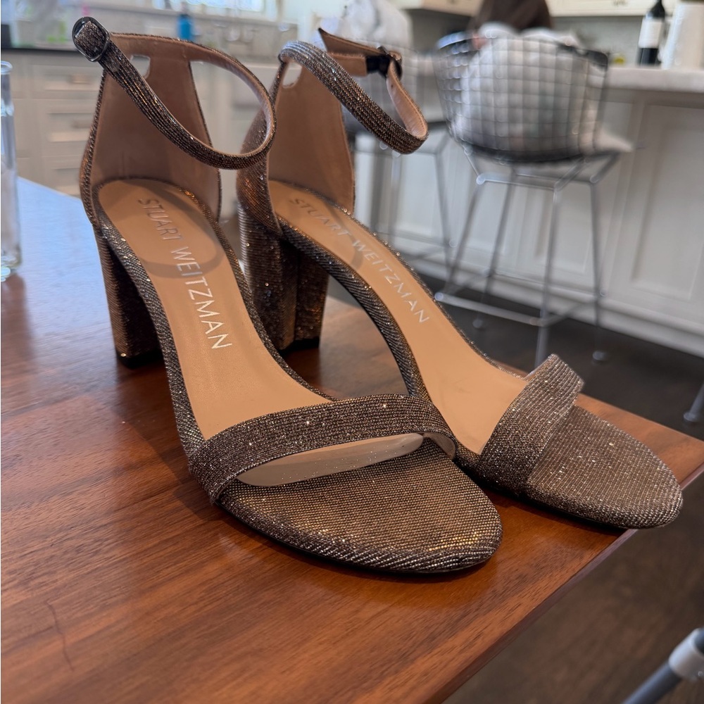 Stuart Weitzman Women's Sparkling Heels nearly nude